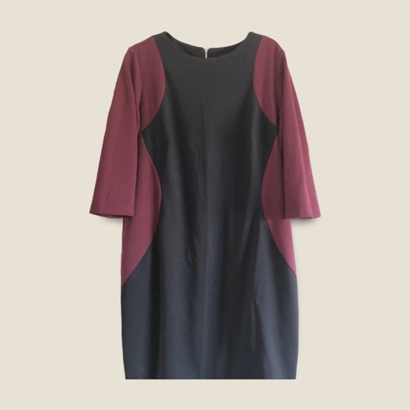Lane Bryant Curve Hugging Colorblock Bodycon Sheath Dress size 16 - Picture 1 of 5